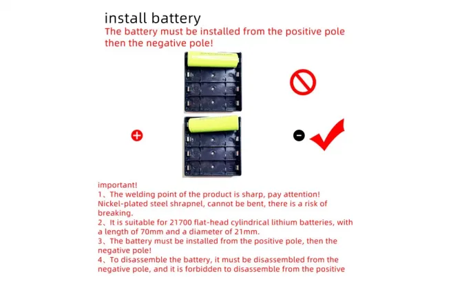 21700 battery holder Use Tips