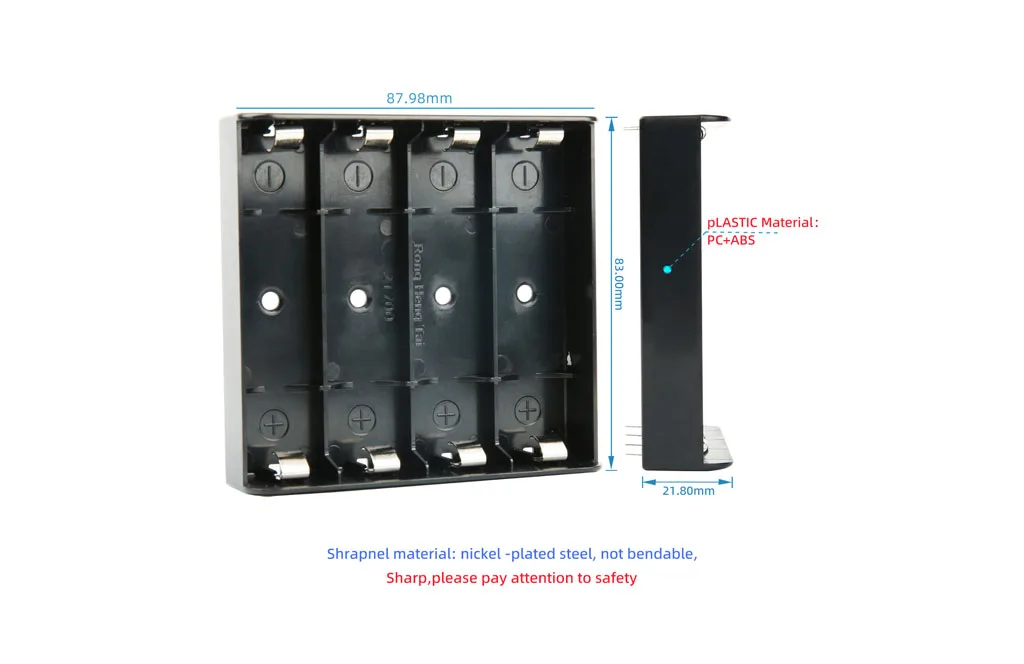 4-slots-21700-battery-holder-04 21700 battery holder Size